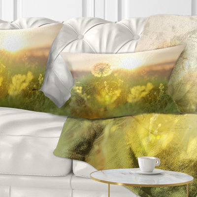 Coussin lombaire en fleur pissenlit floral