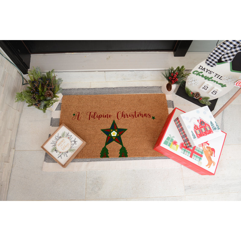 Tapis d'entrée antidérapant Filipino Christmas, L 22 po x L 36 po