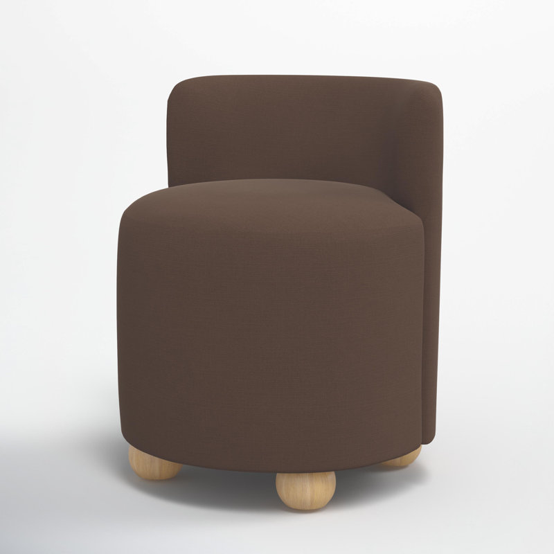 Andi Vanity Chair, Classic Chocolate Linen