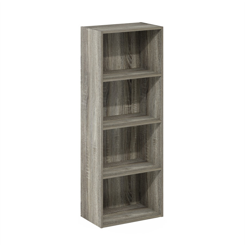 Cannice Bookcase, French Oak, (4 Shelves) 41.7" H x 15.6" W x 9.3" D