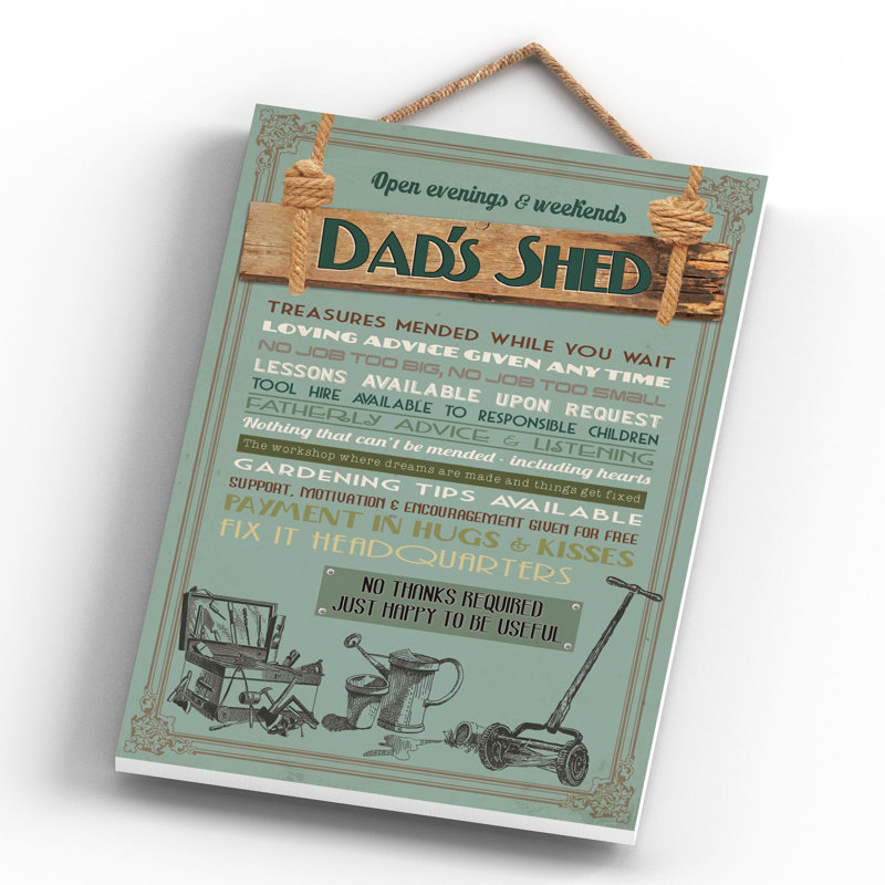Dads Shed - Print on MDF
