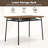 5 PCS Wood Square Kitchen Table & Chair Set with Metal Frame Storage Rack