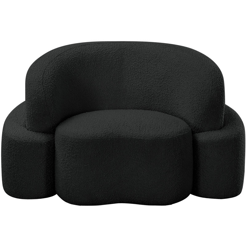 Hinely 46 Wide, Black Boucle Fabric