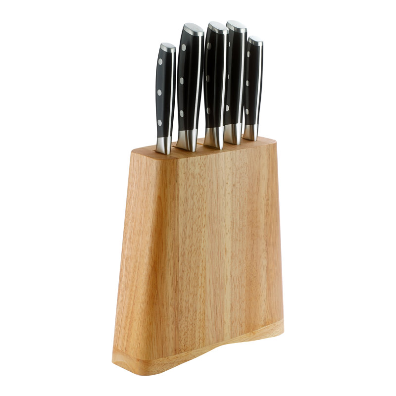 Grunwerg Rockingham Forge 6 Piece Stainless Steel Knife Block Set