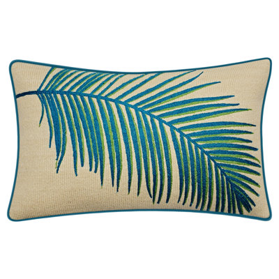  New York Botanical Garden Palm Frond Outdoor Rectangular Pillow Cover & Insert