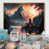 Toile avec cadre flottant or