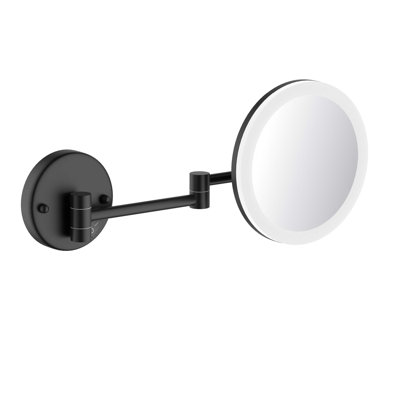 Circular LED Wall Mount One Side 5x Magnifying Makeup Mirror