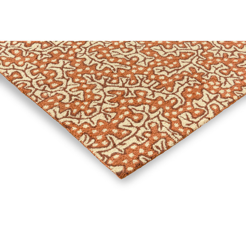 Truffle Hand Tufted Floral Area Rug, Rectangle 4'7" x 6'6"