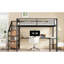 Grand lit mezzanine grand avec bureau en L et tablette ajustable