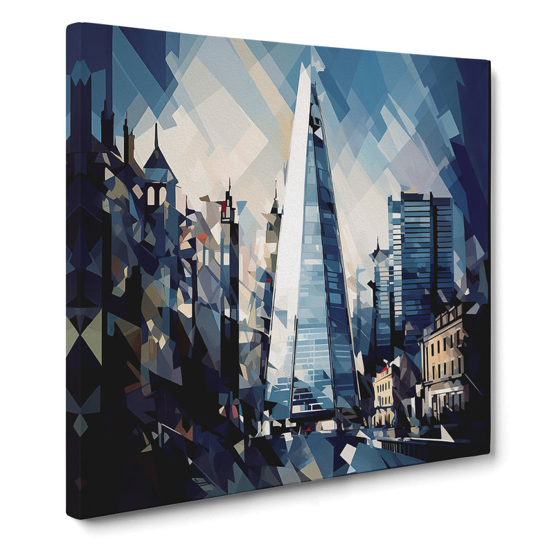 The Shard Cubism - Wrapped Canvas, 35cm H x 35cm W x 3cm D