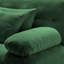 Canapé modulaire Erico avec coussins et accoudoirs LSF, chenille verte de 119 cm