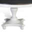 Table de salle à manger Orso, base piédestal, plateau rond 54 po, blanc, brun foncé