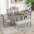 Sarinity 6 - Person Trestle Dining Set-2060346579