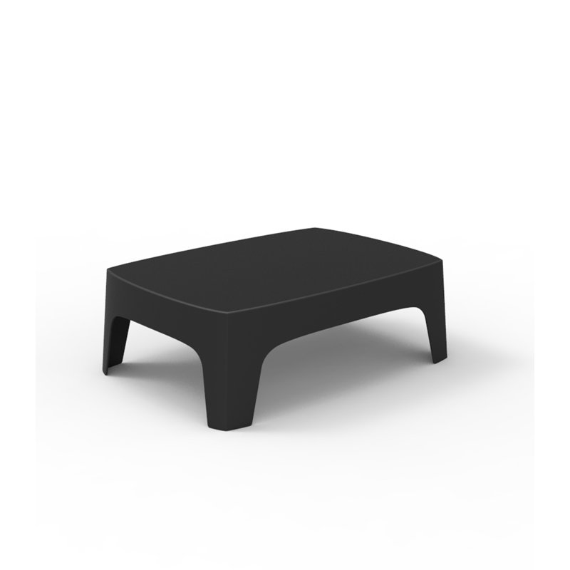  Solid Coffee Table, Black, 27.75" W x 40.25" L x 13.75" H
