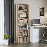 Langner 70.8" H x 23.6" W Standard Bookcase, 6-Tier Open Bookcase and Bookshelf, Freestanding Display Storage Shelves Tall Bookcase for Bedroom, Living Room and Office