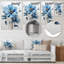 Décoration murale marguerite bleue I - fleur-1736796449