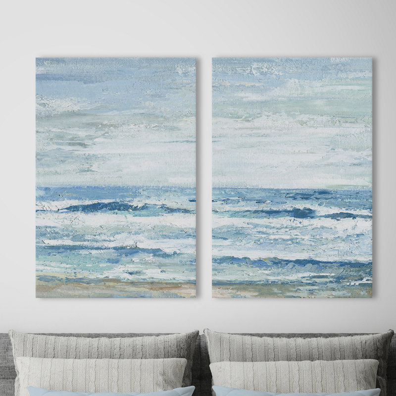Ride The Waves Diptych, H 12 po x l 8 po