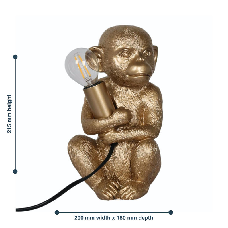 Avelynn Resin Novelty Lamp, Gold Resin