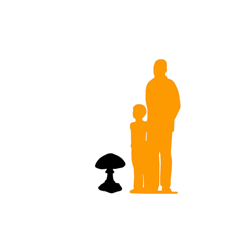 Small Pink Mushroom Over Sized Statue