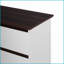 Commode de rangement moderne à 5 tiroirs pour commode, blanc et amp; Noyer | Panneau de particules | Blanc