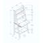 Bureau d'ordinateur, bureau personnel, ordinateur portable, incliné, travail, tablettes de rangement, contemporain, moderne-1991888086
