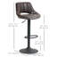Tabouret pivotant à hauteur réglable Kadaysha-1098845282
