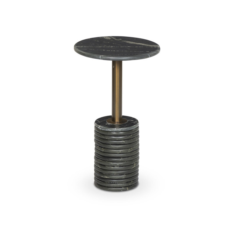 Reeves Marble End Table, Black