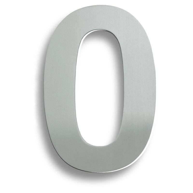 Colindale 18cm H Stainless Steel House Number, Polished Stainless Steel, 7