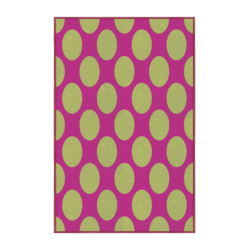 Tapis géométrique rose / beige, Rectangle 5 pi x 7 pi