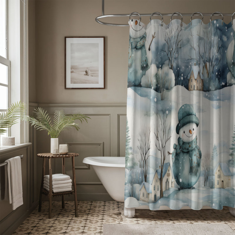 Rideau de douche Arctique, H 74 po x l 71 po