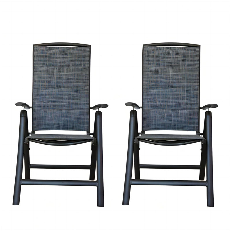 Chaise de salle à manger pliable pour patio, Gris