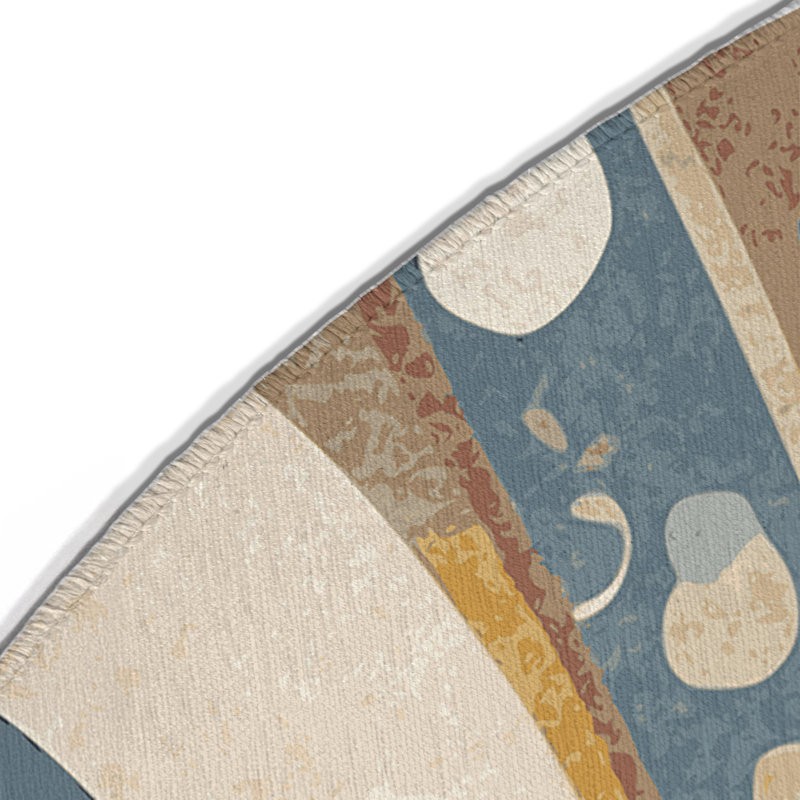 Dynamic Line Indoor And Outdoor Area Rug, Round 5'