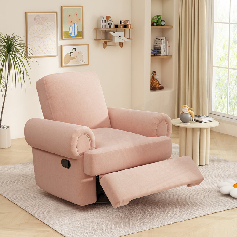 Fauteuil inclinable manuel pivotant, Rose