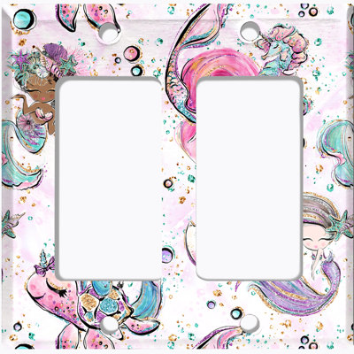 Patterned 2 - Gang Rocker Standard Wall Plate