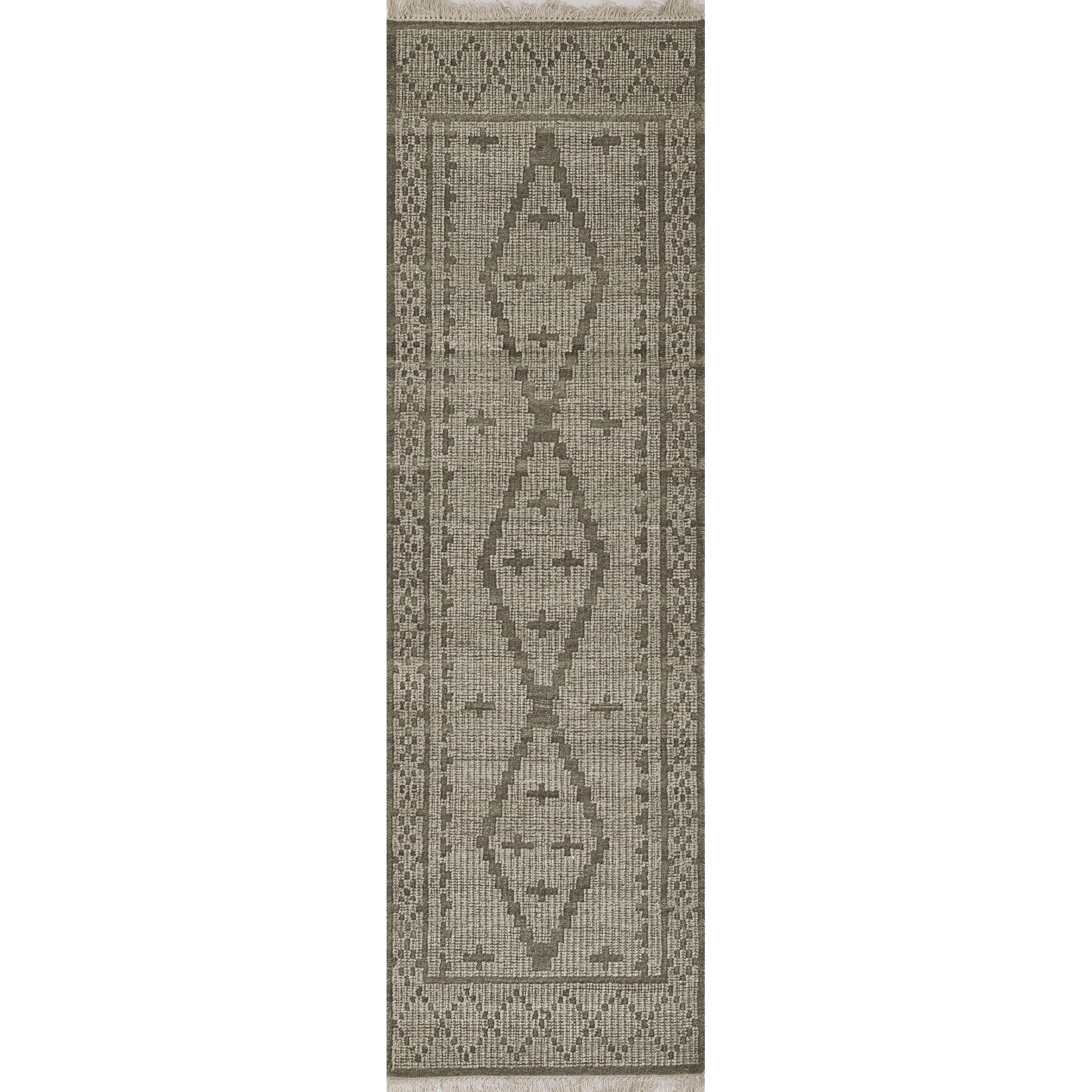 Messina Handmade Gray/Brown Rug, Runner 2'3" x 8'