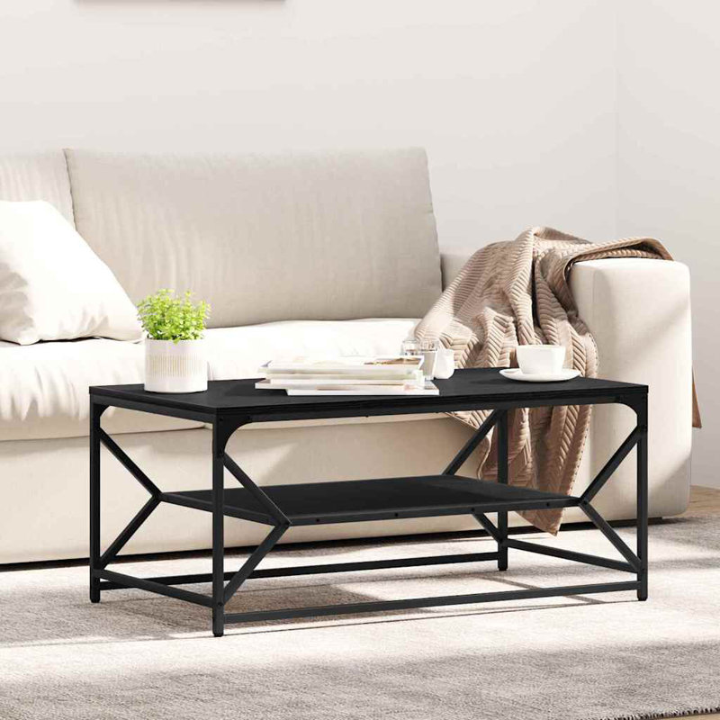 Coffee Table with Storage, Black
