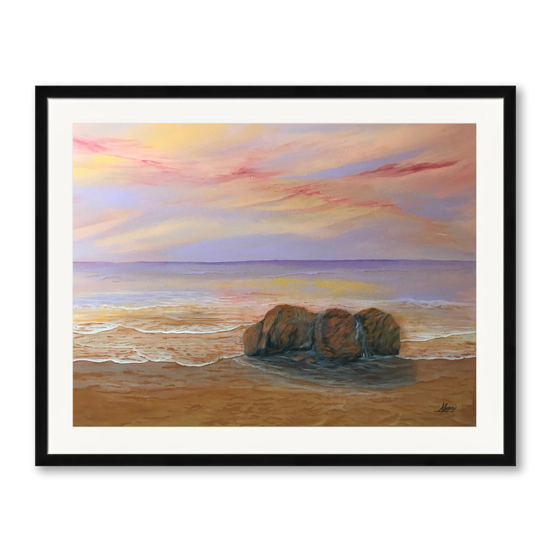 Seascape_307 Print by Alicia Lopez, 25.25" H x 31.25" W, Black Framed Paper