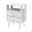 Ensemble de 2 tables de chevet modernes avec station de charge, tables de chevet avec éclairage DEL et tiroirs en tissu-926252465