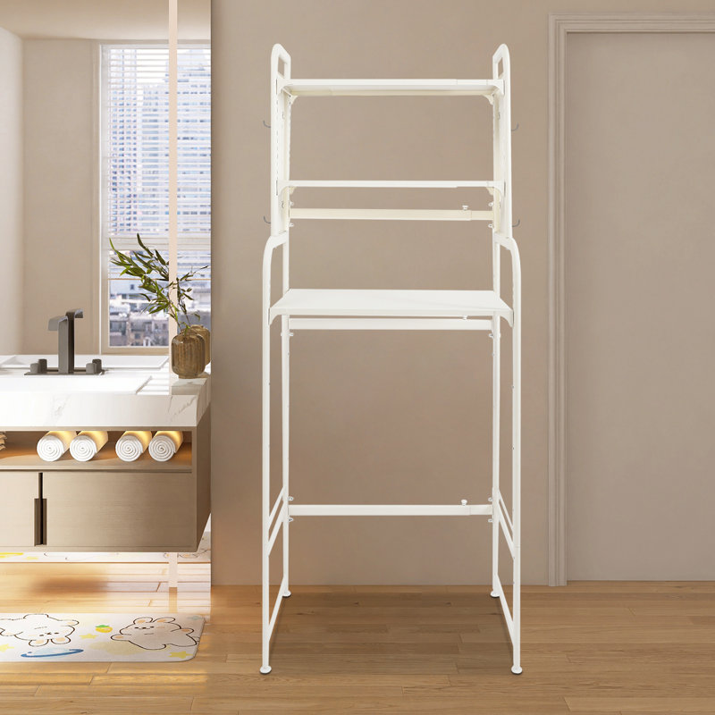 Over The Washer & Dryer Storage Shelf, Laundry Room Organization Shelves, White