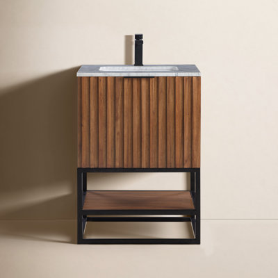 Terra 27" Carrara Marble Single Bathroom Vanity