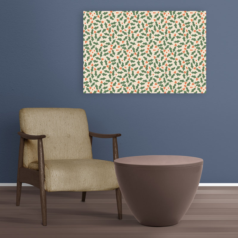 Art mural rétro de Noël, 24" H x 36" W