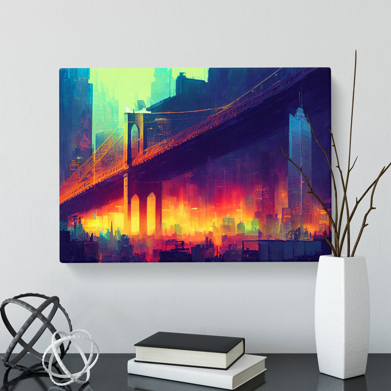 New York City Skyline Vol.4 Abstract - Wrapped Canvas, 35cm H x 50cm W x 3cm D
