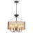 Ekkehard 5 - Light 18.35” Dimmable Metal Drum Rattan Bohemian Candle Chandelier With Seagrass Shade-372789211