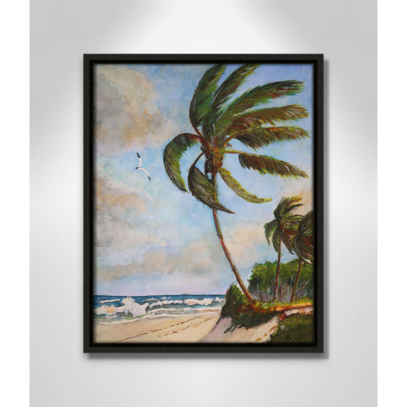 Imprimé «Ocean Breezes» par Mike Ragan pour , H 15,5 po x l 12,5 po, Espresso