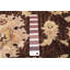Tapis brun foncé en laine noué à la main de conception unique 8 pi New Age