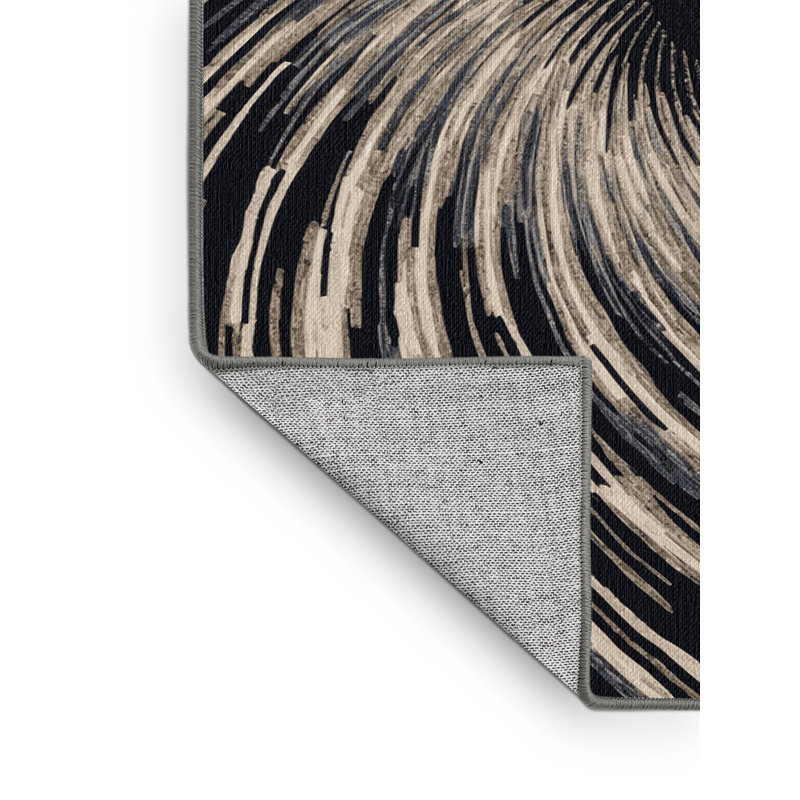 Tapis gris lavable à la machine, Carré 7 pi