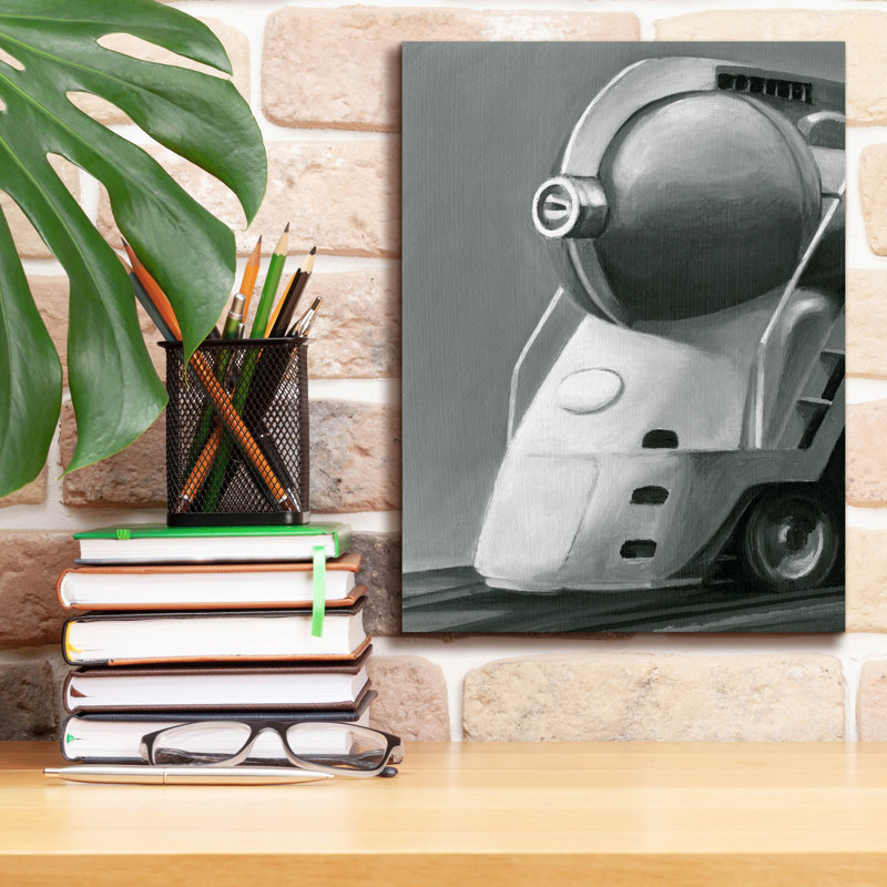 «Vintage Locomotive 1» par Ethan Harper, art mural sur toile, H 16 po x l 12 po x P 0,75 po