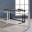 Bureau d'écriture en noyer et blanc avec port USB-1490906989