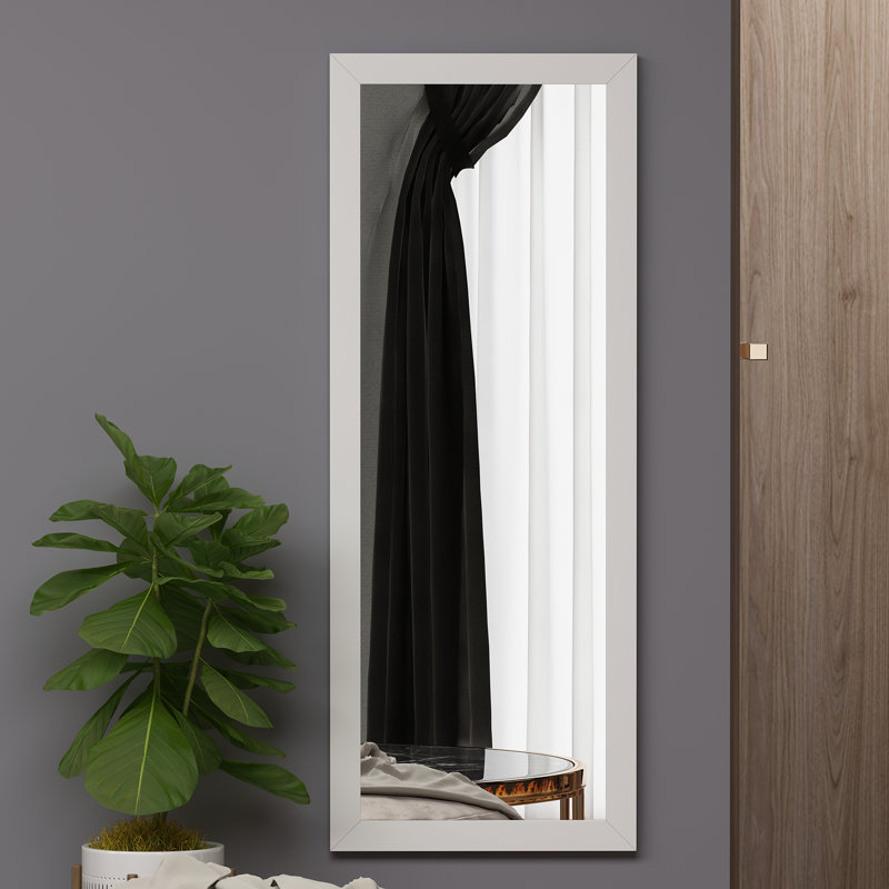 Doraline Flat Wall Mirror, White