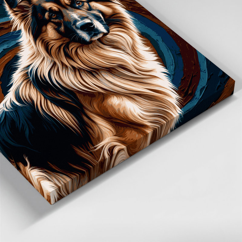 Dogs Central Asian Shepherd Dog Grey Canvas Wall Art